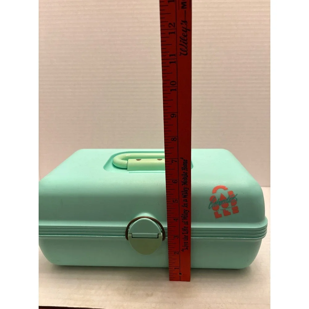 Vintage Caboodles Makeup Organizer Mint Green Model 2602 Plano Molding Co USA
